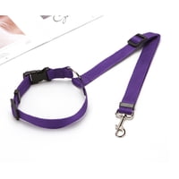Xusx111 - 2 Paquete Perro Gato Cinturón De Seguridad Correa Del Reposacabeza Del Coche Tejido Ajustable Perro Sujeciones Cinturones De Seguridad Del Vehículo Arnés (Púrpura)