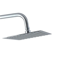 Genericio - Cabezal De Ducha De Lluvia Cuadrado De Acero Inoxidable Plateada Cuadrada