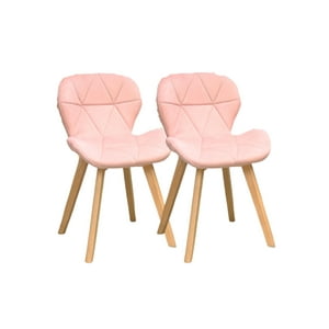 Habita2 Chile - Set 2 Sillas Velvet Rosa