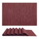thumbnail image 1 of REGALWOVEN Juego de 6 Manteles Individuales para Decoración de Mesa de Comedor de Cocina, Manteles Lavables, Mantel Limpiable, Burdeos 18*12 Pulgadas, 1 of 7