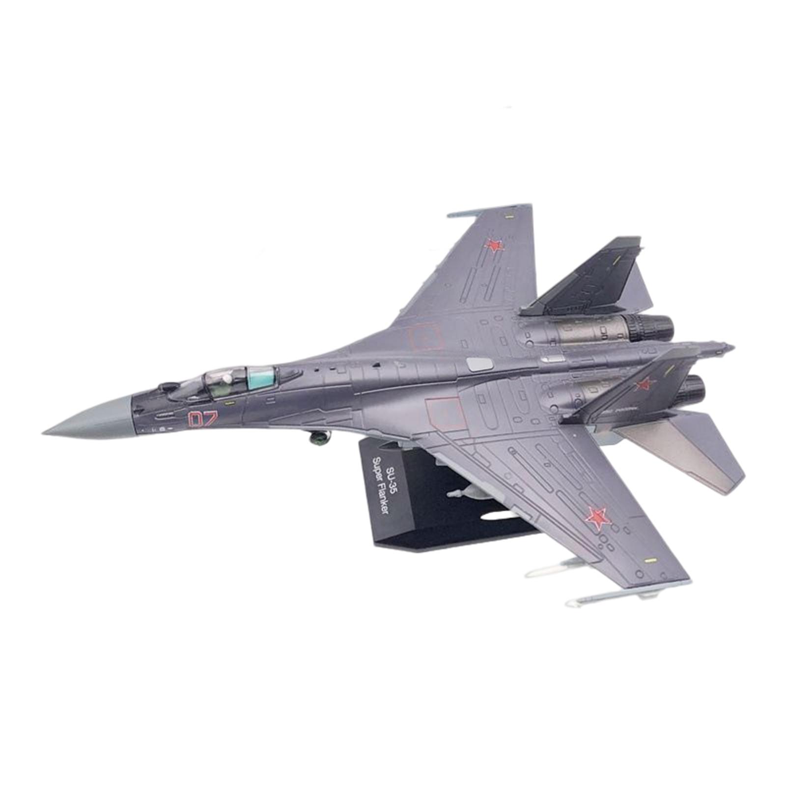 Magideal - Aleación 1/100 Su35 Avión De Modelo Ornamento Pantalla Decoración Avión De Modelo Para Oficina Hogar Regalos De Escrito