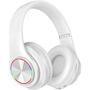 Veat00L - Over-The-Head Gaming Headset, Auriculares Inalámbricos Bluetooth Con Entrada De Audio De 3,5 Mm, Micrófono Incorporado Con Cancelación De Ruido, 12H Horas De Uso Prolongado, Plegable