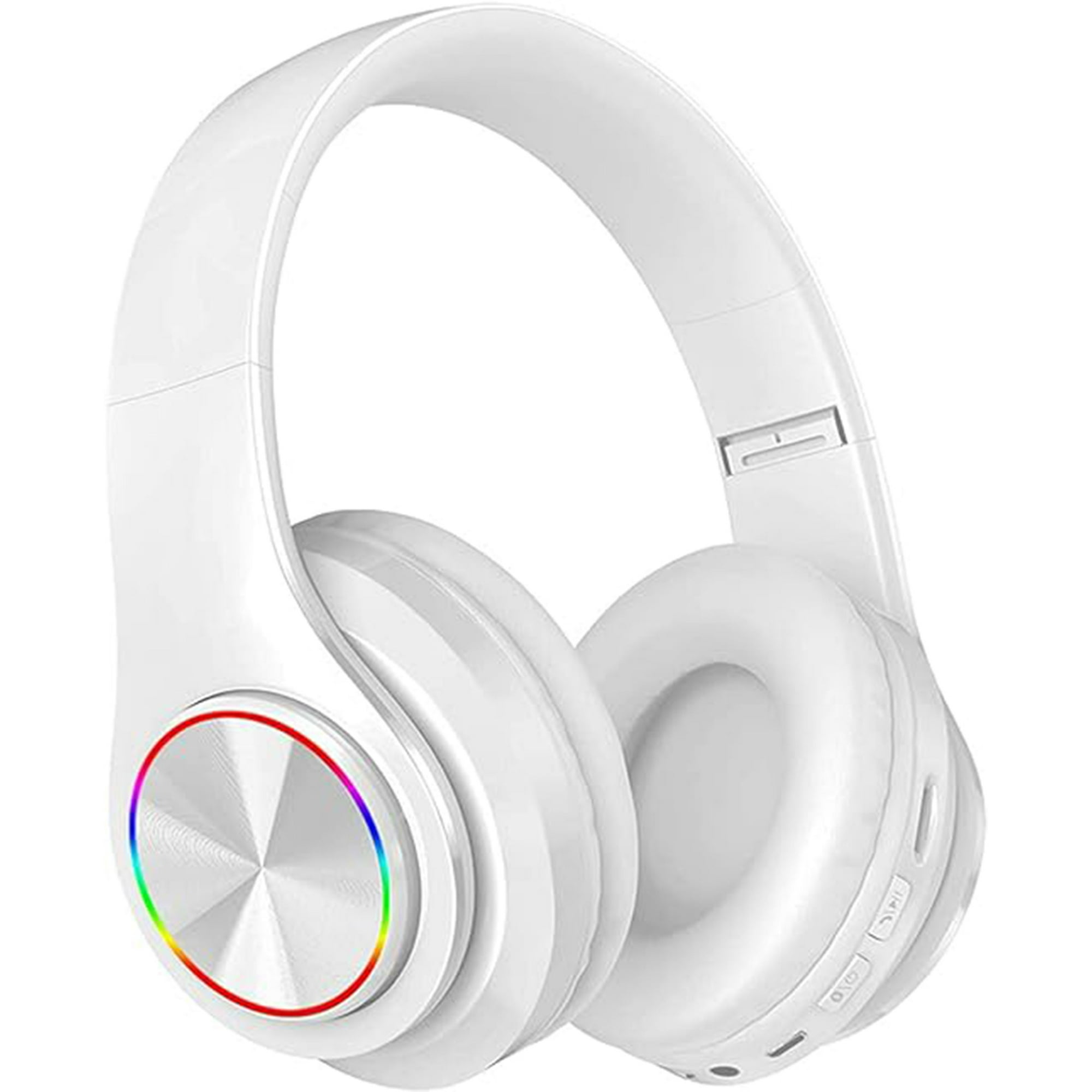 Veat00l - Over-the-head Gaming Headset, Auriculares Inalámbricos Bluetooth Con Entrada De Audio De 3,5 Mm, Micrófono Incorporado Con Cancelación De Ruido, 12h Horas De Uso Prolongado, Plegable