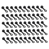 Magideal - 50 Uds Purgador De Freno De Bicicleta Tapa De Goma Cubierta Antipolvo Tapa De Ajuste De Pezón Para Freno De Disco Hidráulico De Bicicleta De Carretera Negro