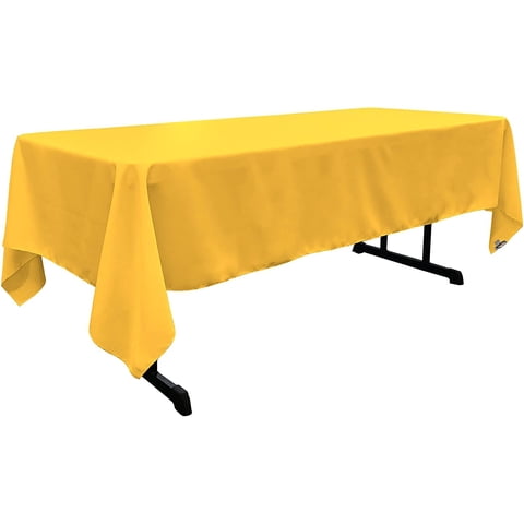 Mantel La Linen, Popelina De Poliéster, 150 X 300 Cm, Color Amarillo Oscuro