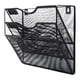 thumbnail image 2 of Organizador de carpetas de pared de malla, soporte colgante con 3 bolsillos, soporte de organización, soporte de pared de Metal negro para clasificar, 2 of 5