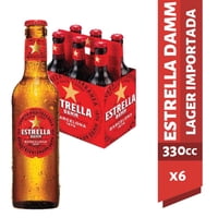 Cerveza Lager Estrella 4,6° Pack 6 Botella 330 Ml Damm