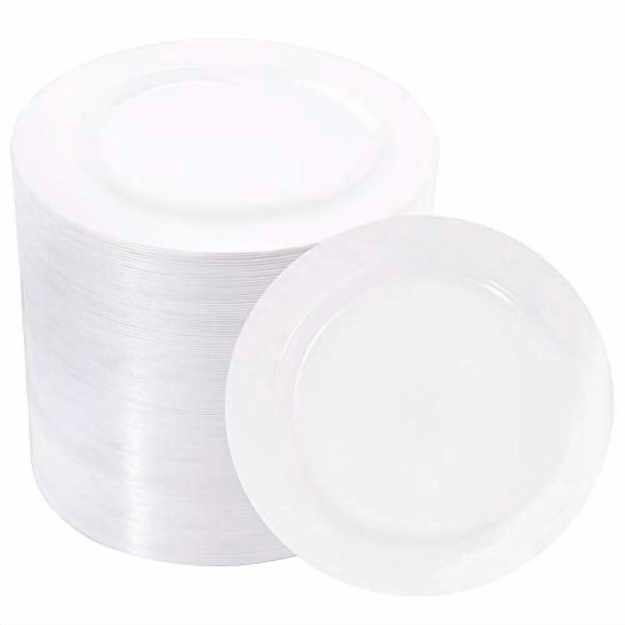Platos De Plástico Bucla Blancos, 100 Unidades, 16 Cm, Para Ensaladas Y Postres