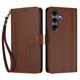 thumbnail image 3 of Funda Cartera Trébol para Samsung Galaxy S25 Plus con Ranuras Tarjetas y Carga Inalámbrica Marrón, 3 of 6