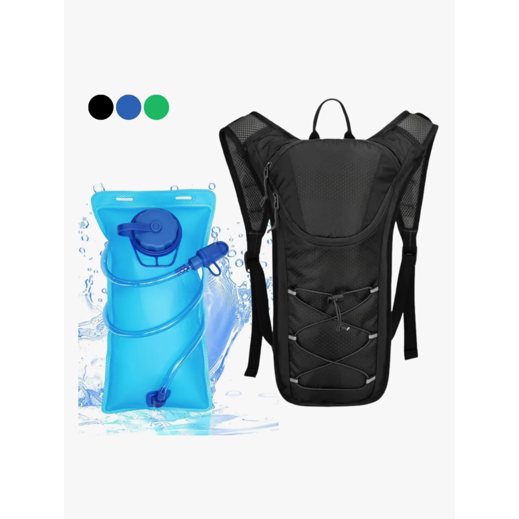 Riqui - Mochila Hidratacion Ciclismo Negro