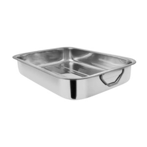 Genérico - Fuente Rectangular Con Azas Acero Inoxidable 30Cm