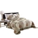 thumbnail image 1 of Colcha acolchada de 3 piezas Juego de edredón con estampado de leopardo Ropa de cama Manta arrojadiza, 1 of 3