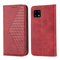 Funda Flip Foxdock Para Samsung Galaxy A22 5G , Estilo Billetera Con Diseño Rombo, Correa De Mano Y Soporte, Uso Diario