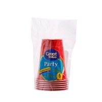 Vaso Plastico Rojo 1 Un Great Value
