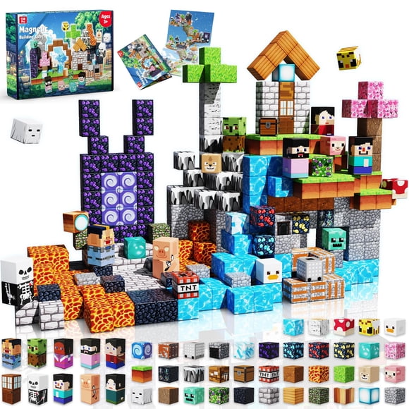 Juego de juguetes de construcción Magneverse con bloques magnéticos, 150 unidades