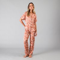 Set Camisero + Pantalon Satin Print Flores Mujer 33824-245