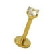 thumbnail image 1 of Piercing Labret Punto De Luz Titanio Astm F136 Chapado Oro, 1 of 3