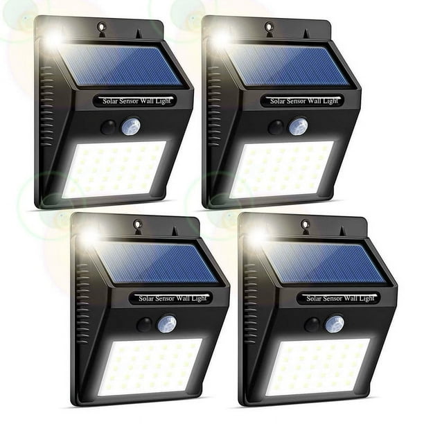 Set 2 Luces LED Pared Sensor Movimiento Solar de 20 Lau