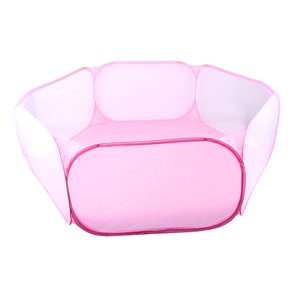 Ioensy - Animal Playpen Ejercicio Interior Gatito Erizos Anti Escape Pink