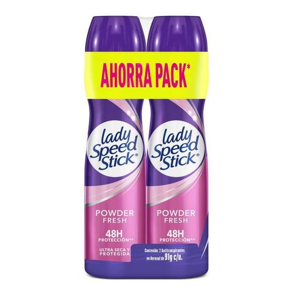 Desodorante Spray Lady Speed Stick Fresh Protección Mujer, 91 g 2 Un