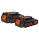 thumbnail image 1 of Batería BLACK+DECKER, 20 V MAX POWERCONNECT, 1,5 Ah, iones de litio, paquete de 2, 1 of 7