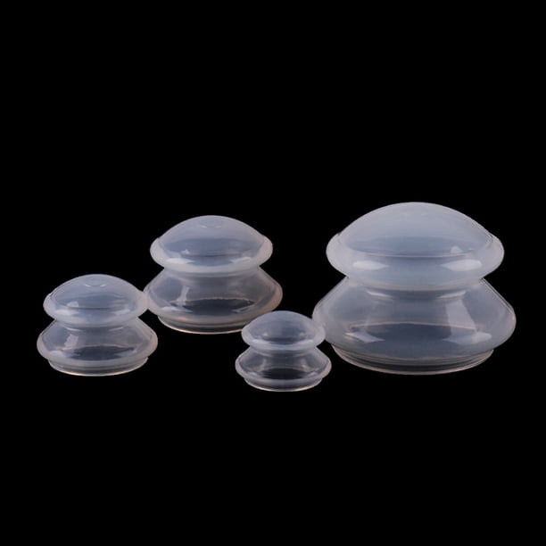 4Pcs Chinese Vacuum Cupping Massager Silicone Massage Body Cupping Cups Cellulite Suction Sucker For Face Back Beauty Massager