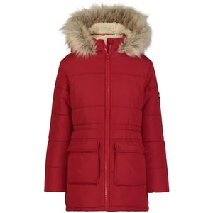 Chaqueta Acolchada Tommy Hilfiger Para Niñas, Longitud 6X, Color Rojo