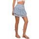 thumbnail image 4 of Falda Mini de Chifón con Volantes en Capas y Estampado Floral de Cintura Elástica para Mujer INSPIRE CHIC Azul a M, 4 of 6