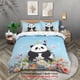 thumbnail image 2 of 3pcs Duvet Cover Set (1*Duvet Cover 2*Pillowcase, Without Core), Cartoon Bear Print Bedding Set,For Room, 2 of 5