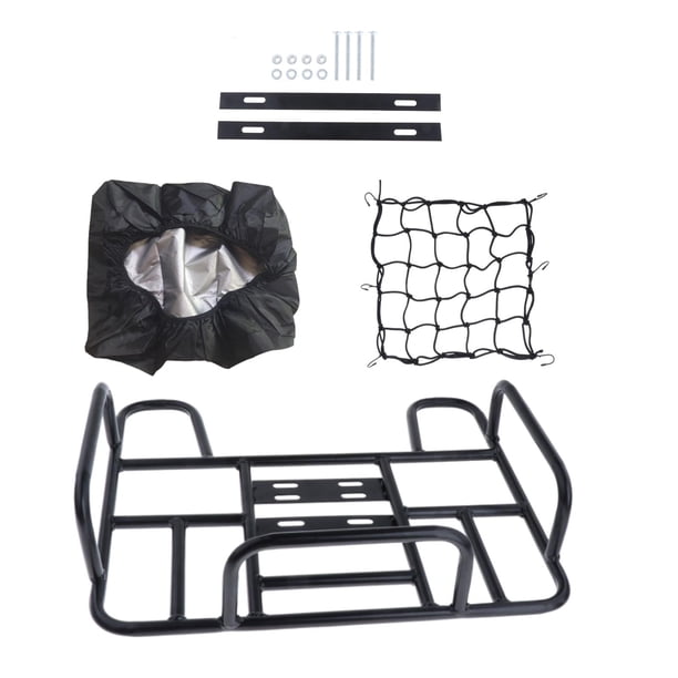 Portaequipajes Para Llevar Con Rejilla Trasera Para Bicicleta, Alforjas De Hierro Con Rejilla Trasera Para Bicicleta Y Cubierta Para Lluvia