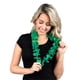 thumbnail image 3 of Collar Lei hawaiano satinado verde parpadeante con flores tropicales, 3 of 4
