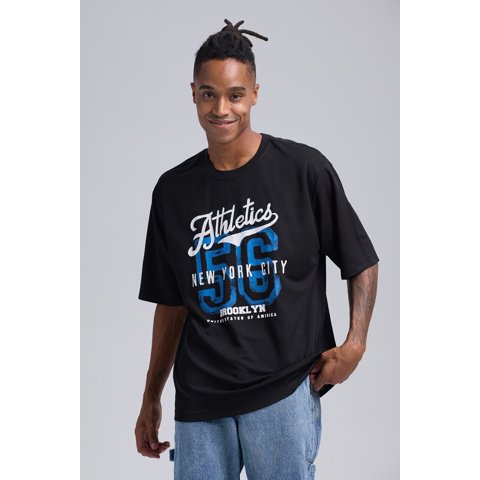 Fashionspark - Polera Hombre Print Número Negro