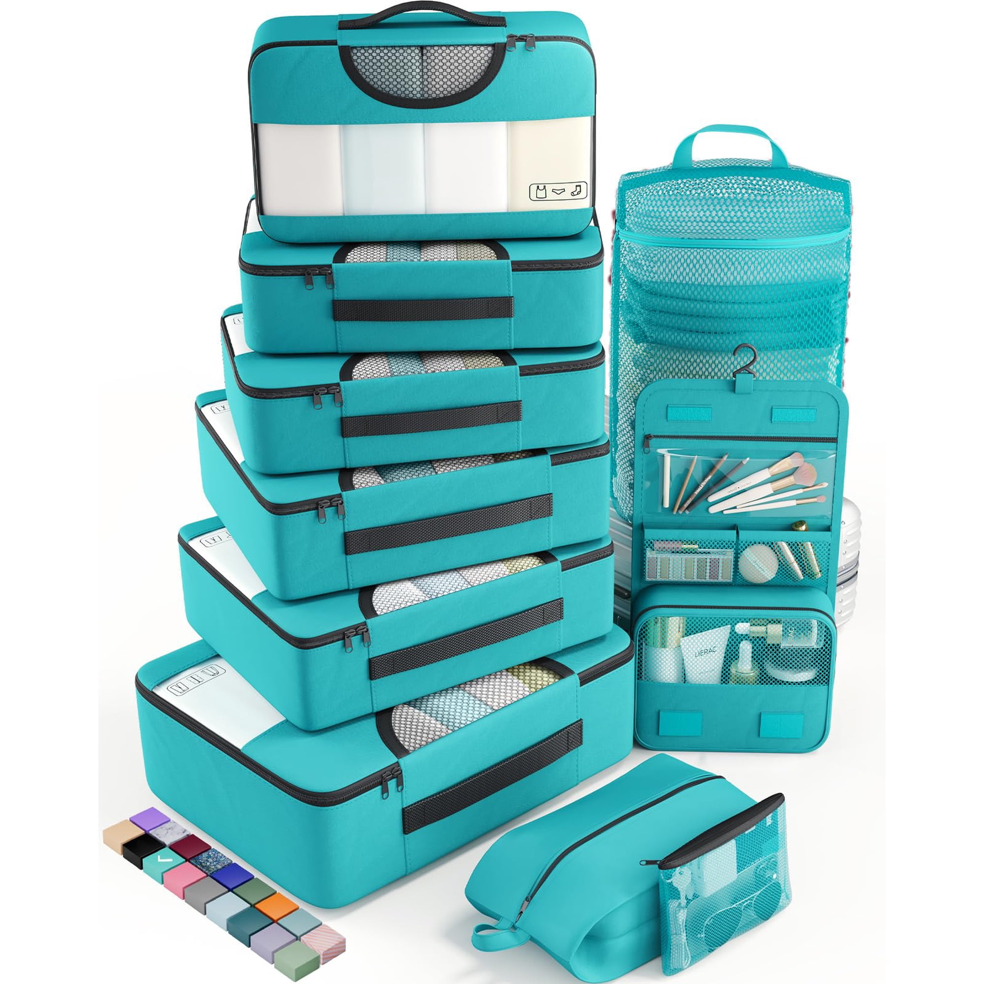Set De Cubos Organizadores Para Equipaje Veken De 10 Piezas