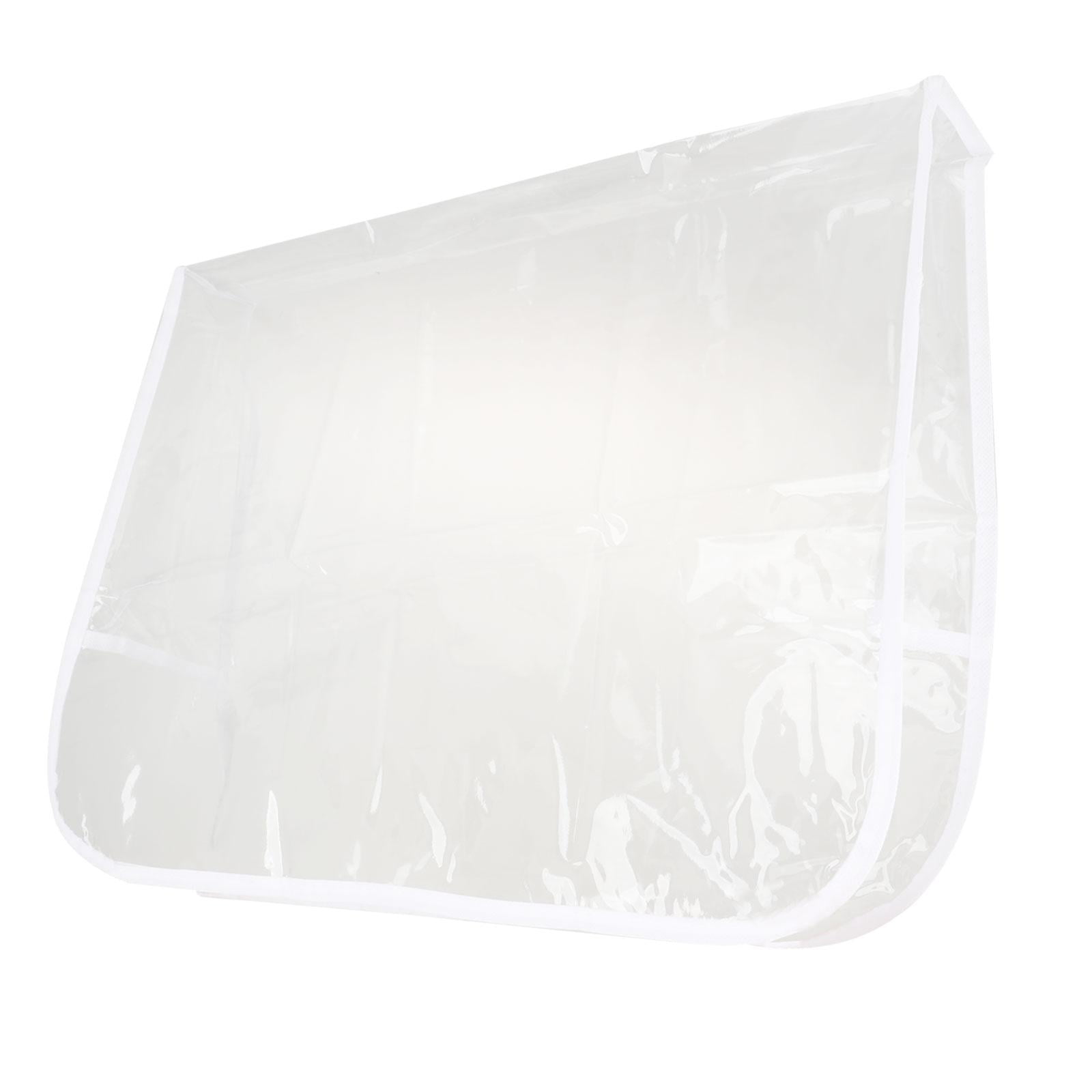 Magideal - Funda Trasera Para Silla, Silla De Peluquería Transparente Impermeable, Silla De Peluquería Profesional Para Centro De Belleza, Salón De Spa, Barbería Cuadrado Blanco S