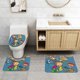 thumbnail image 2 of Rocket Power Juego de 3 alfombras de baño de coral fleece: tapete de baño + alfombra de inodoro en forma de U + funda de tapa de inodoro en forma de O, 2 of 6