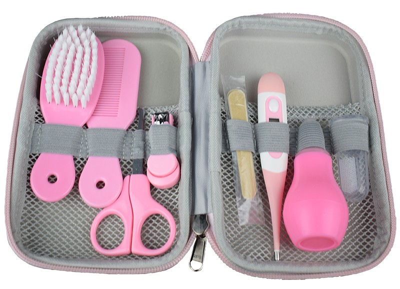 Cobaby - Set Cuidados Para Bebe 8 Piezas Rosado Mas Estuche