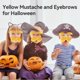 thumbnail image 4 of Falsos bigotes y cejas amarillos woxafo - 2 piezas para cosplay y fiestas, 4 of 7
