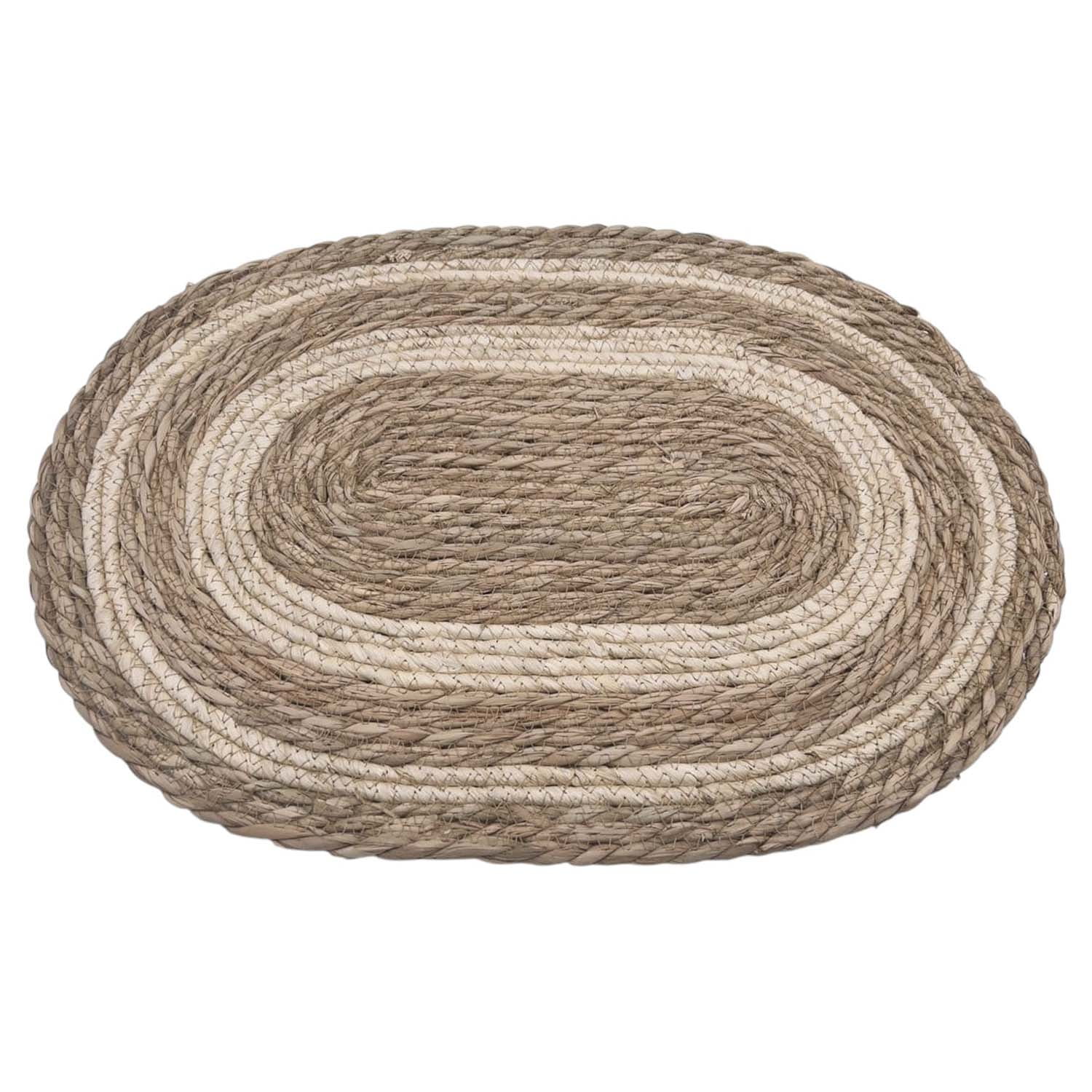 Wyj Hogar - Juego De 6 Individuales De 100 % Tejido De Yute, Ovalado De 35x50 Cm