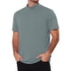 thumbnail image 1 of INSPIRE CHIC Camiseta de Hombre Cuello Mock Manga Corta Sólida Ligera Algodón Casual Top L Gris, 1 of 5
