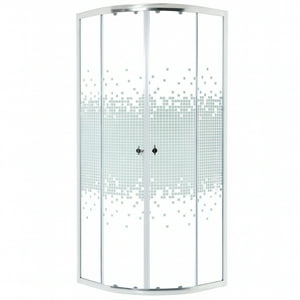 Joytek - Shower Door 80X80Cm 5Mm Mampara Curva (Sin Receptáculo)