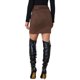 thumbnail image 3 of INSPIRE CHIC Falda de Mujer Imitación Ante Cintura Alta Casual con Cinturón Faldas Lápiz XS Marrón Oscuro, 3 of 6