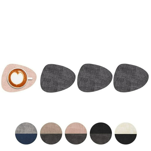 Set 4 Posavasos Ecocuero JAS Antimanchas Impermeables 2 En 1