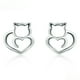 thumbnail image 1 of Aros de Plata 925 con Diseño de Gato, 1 of 2