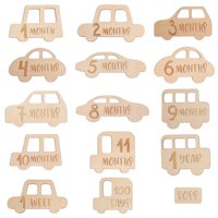 Bothyi - 15 Tarjetas De Hitos Mensuales Para Bebés Para Niños Y Niñas, Accesorios De Fotografía Para Bebés