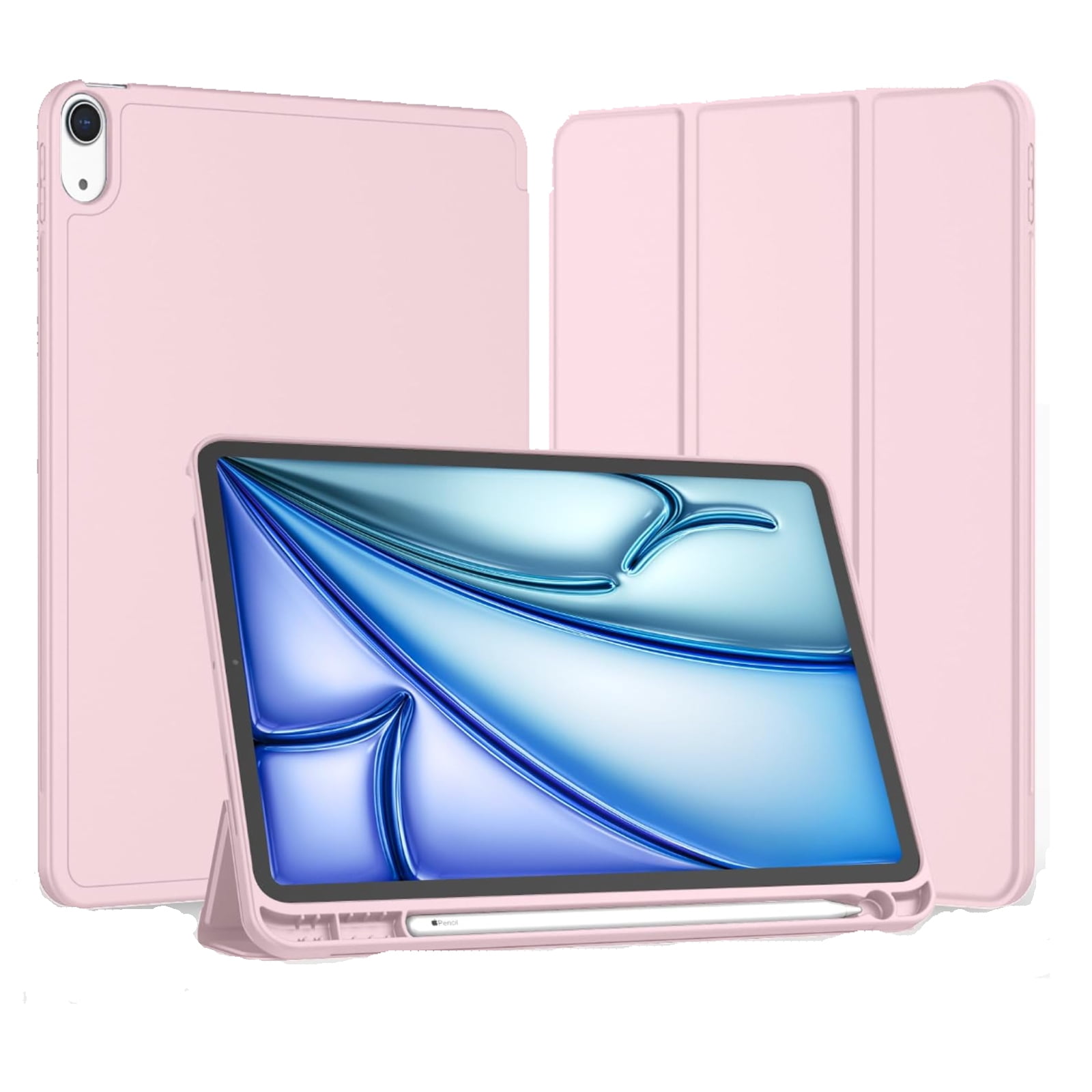 Joigo - Funda Smart Cover Para Ipad 10.9 Air 4/5ta Con Ranura Rosado