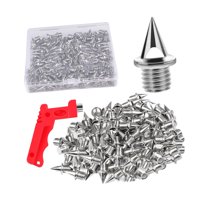 Ioensy - 120 Clavos Para Zapatillas De Atletismo Con Llave Para Senderismo Al Aire Libre, Carreras De Corta Distancia, Color Plateado