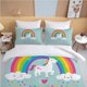 thumbnail image 3 of Purple Unicorn Full Bedding Set for Kids Boys Girls Glitter Galaxy Unicorn Duvet Cover 3 Piece Space Unicorn Comforter Cover, 3 of 5