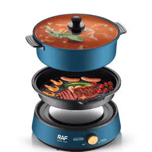 Mundo Shopping - Olla Electrica Vaporera 4L Antiadherente Azul