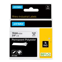 Etiqueta Dymo Rhino Industrial De Poliéster Permanente De 3/4 Pulgadas