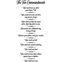 Rienda Libre Graphics - Decomural Ten Commandments Christian God Ws-51269